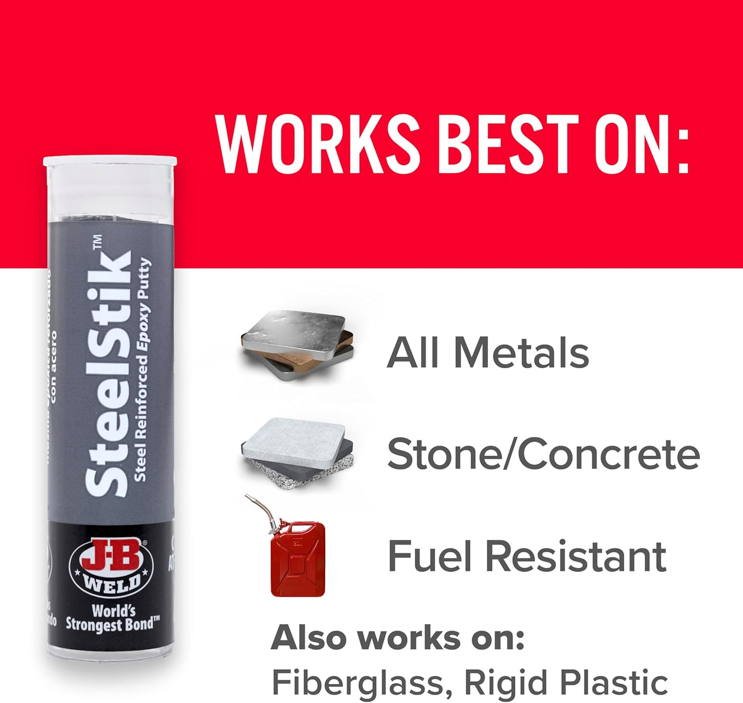 JB Weld Steel Putty repair stock tank pool