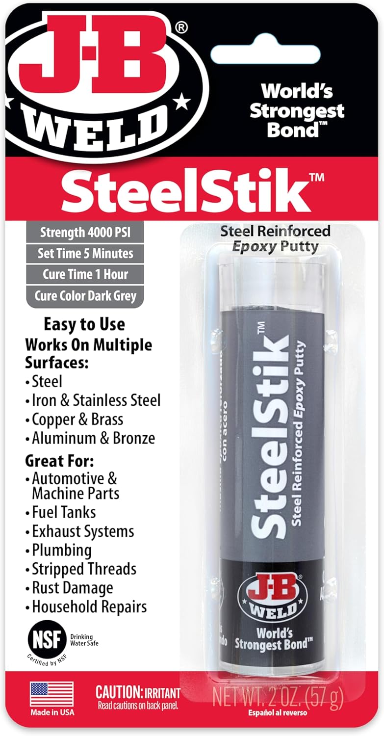 JB Weld Steel Putty repair stock tank pool
