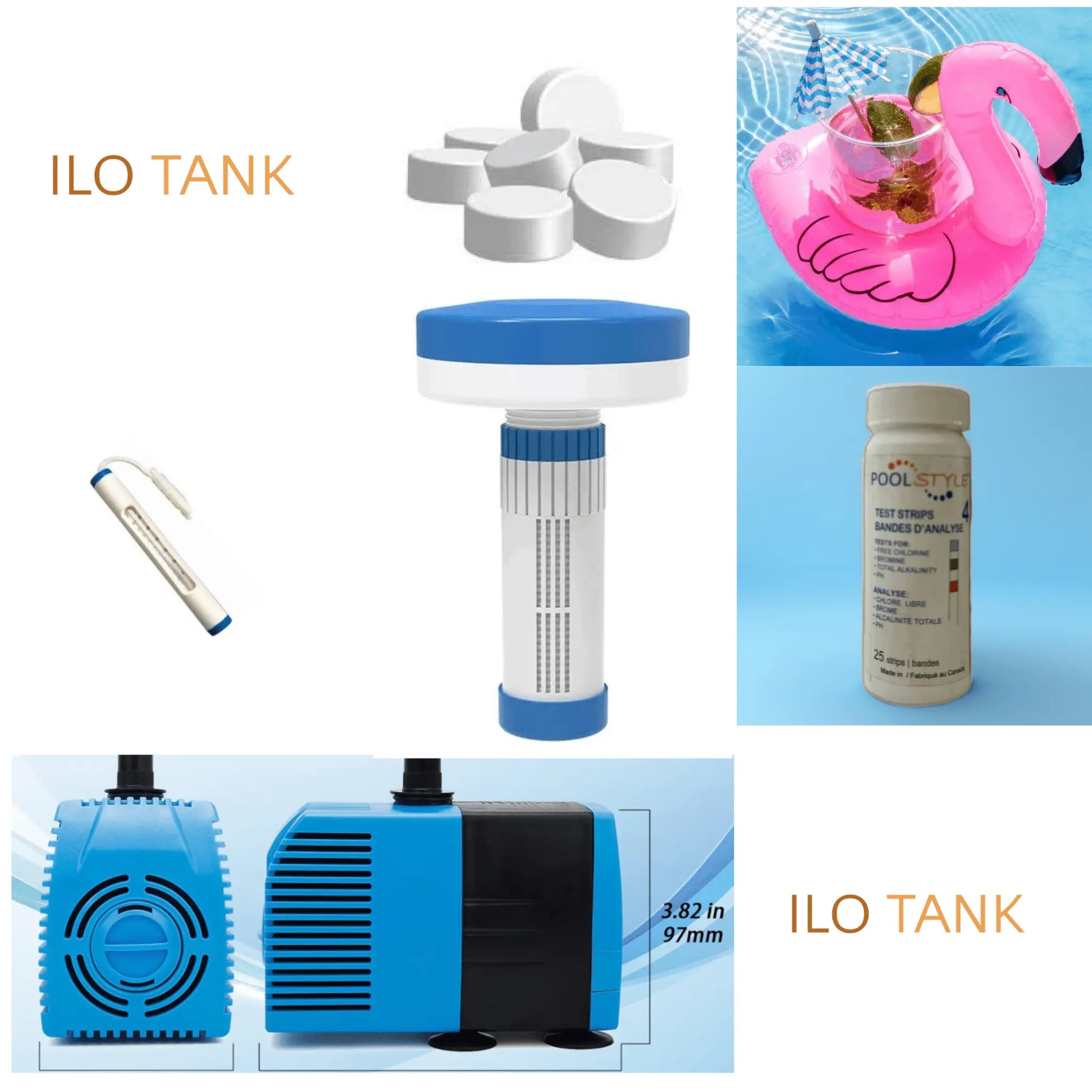 Stock Tank Pool Starter Accessory Kit and Pump